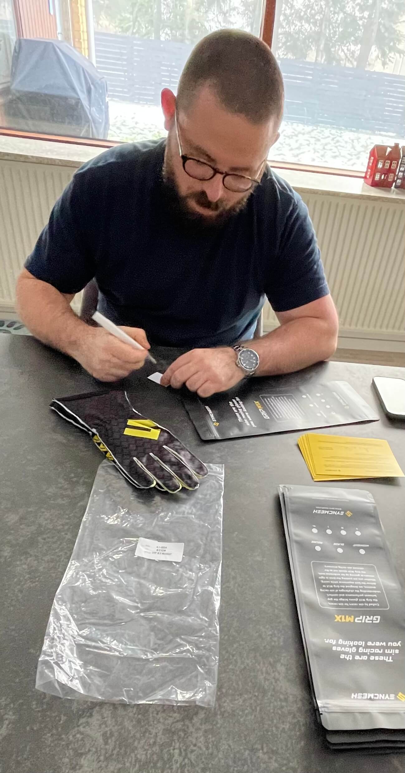 Alex, founder of Syncmesh, working on product development